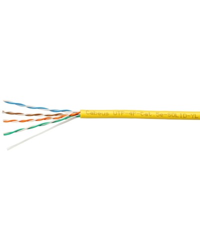 UTP-4P-Cat.5e-SOLID-YL (7251c). Кабель «витая пара» (LAN) для структурированных систем связи. CABEUS в Раменском