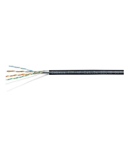 FTP-4P-Cat.5e-SOLID-OUT-PE-UV-100 (11792c-5). Кабель «витая пара» (LAN) для структурированных систем связи. CABEUS в Раменском