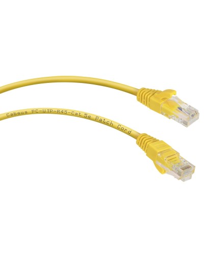 PC-UTP-RJ45-Cat.5e-5m-YL (7688c), желтый. Патч-корд медный. CABEUS в Раменском