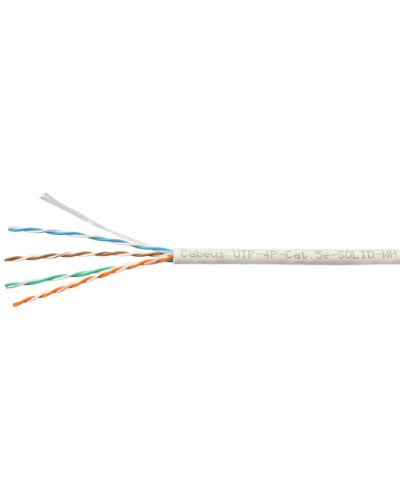 UTP-4P-Cat.5e-SOLID-WH-100 (7471c-5). Кабель «витая пара» (LAN) для структурированных систем связи. CABEUS в Раменском