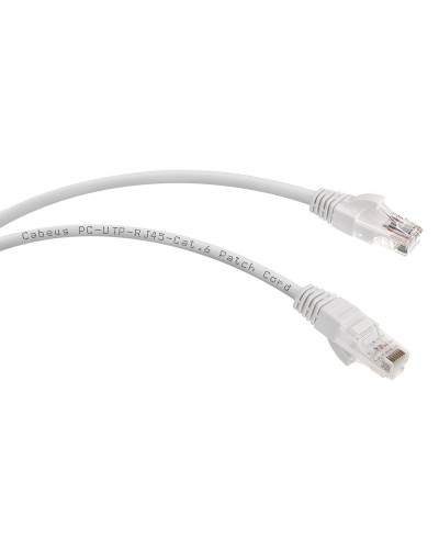 PC-UTP-RJ45-Cat.6-0.3m-WH (8668c), белый. Патч-корд медный. CABEUS в Раменском