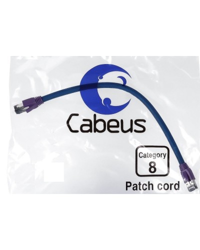 PC-SSTP-RJ45-Cat.8-1m-LSZH (9701c), серый. Патч-корд медный. CABEUS в Раменском