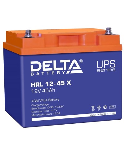 Delta HRL 12-45 X. Аккумулятор герметичный свинцово-кислотный. Delta в Раменском
