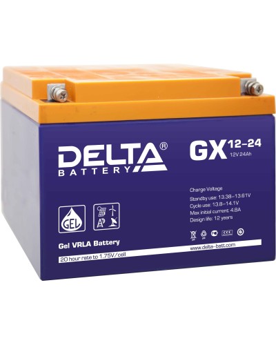 Delta GX 12-24. Аккумулятор герметичный свинцово-кислотный. Delta в Раменском