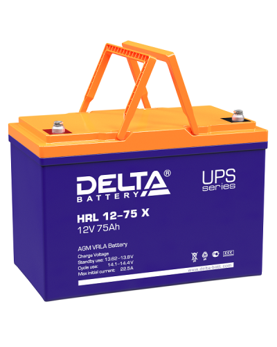 Delta HRL 12-75 X. Аккумулятор герметичный свинцово-кислотный. Delta в Раменском