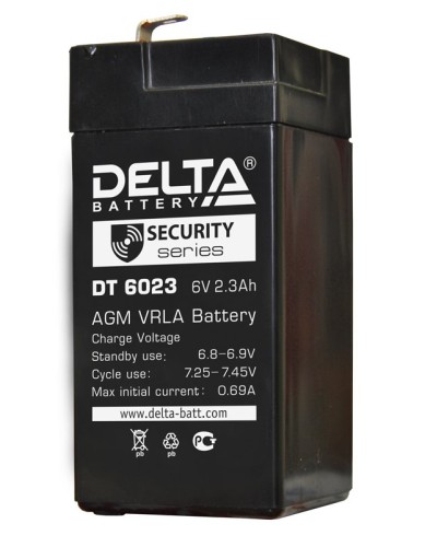 Delta DT 6023 (75мм). Аккумулятор герметичный свинцово-кислотный. Delta в Раменском