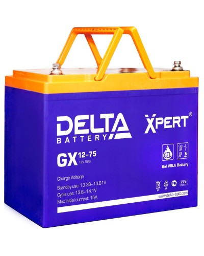 Delta GX 12-75. Аккумулятор герметичный свинцово-кислотный. Delta в Раменском