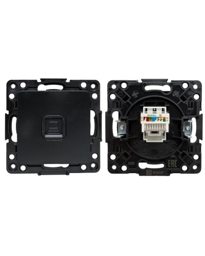 Стокгольм Механизм Розетки RJ-45 1-местной (EZK01-035-10). Механизм Розетки RJ-45 1-местной. EKF в Раменском