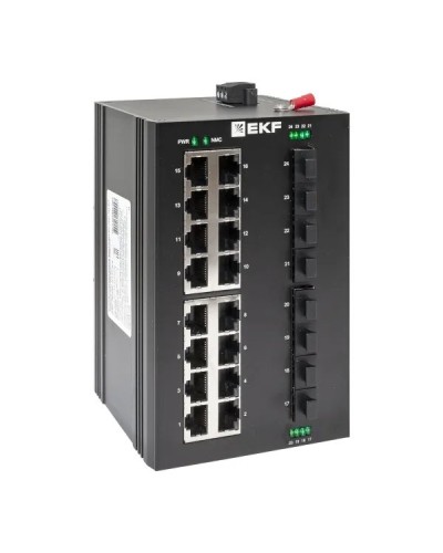 TSX-U-8GX/SFP-16GT. Промышленный неуправляемый коммутатор. EKF в Раменском