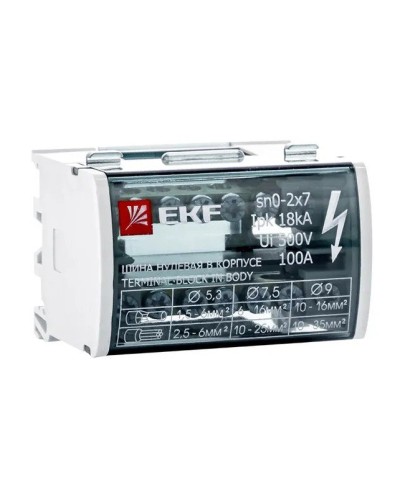 Шина нулевая в корпусе 2х7 (sn0-2х7). Шина нулевая в корпусе. EKF в Раменском