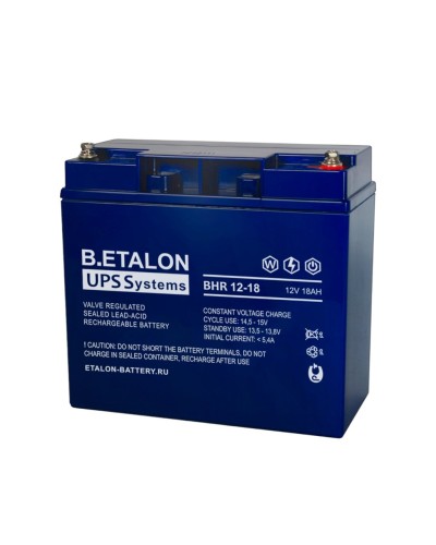 B.ETALON BHR 12-18. Аккумулятор герметичный свинцово-кислотный. ETALON в Раменском