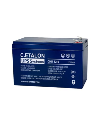 C.ETALON CHR 12-9. Аккумулятор герметичный свинцово-кислотный. ETALON в Раменском