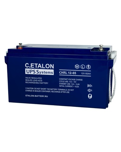 C.ETALON CHRL 12-65. Аккумулятор герметичный свинцово-кислотный. ETALON в Раменском