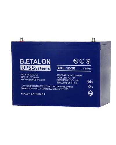 B.ETALON BHRL 12-90. Аккумулятор герметичный свинцово-кислотный. ETALON в Раменском