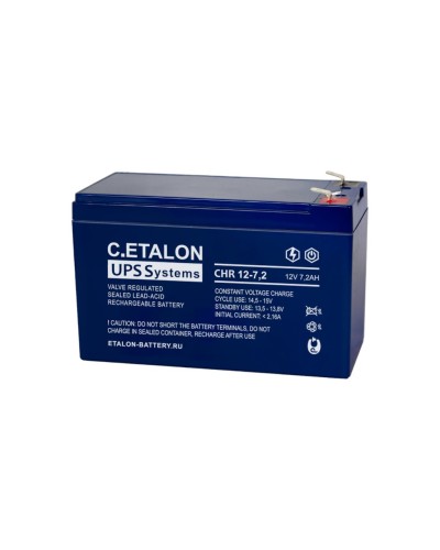 C.ETALON CHR 12-7,2. Аккумулятор герметичный свинцово-кислотный. ETALON в Раменском