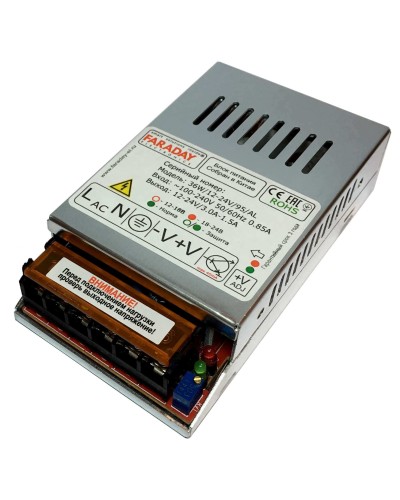 36W/12-24V/95AL. Импульсный блок питания. FARADAY в Раменском