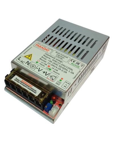 50W/12-24V/120AL. Импульсный блок питания. FARADAY в Раменском
