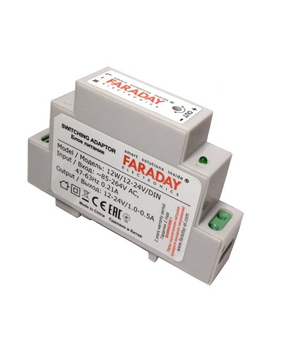 12W/12-24V/DIN. Блок питания. FARADAY в Раменском