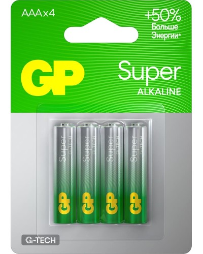 GP Super Alkaline 15A AA (GP 15AA21-2CRSBC4), упак. 4 шт. БЛИСТЕР. Алкалиновые батарейки. GP Batteries в Раменском