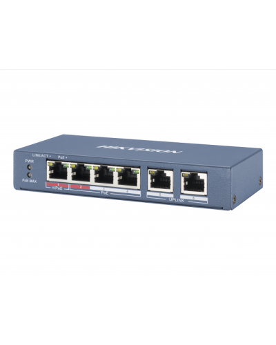 DS-3E0106P-E/M. Коммутатор с питанием POE. Hikvision в Раменском