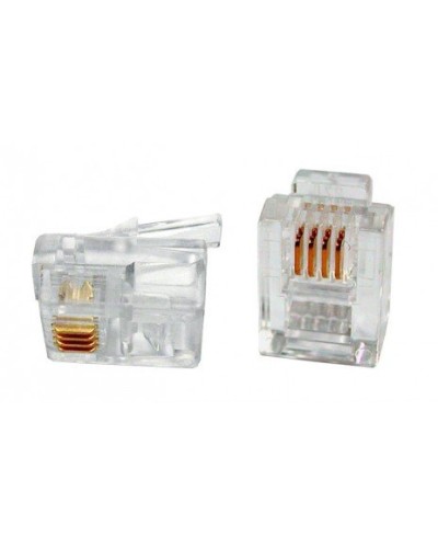 PLUG-6P4C-P-C2-100 (100 шт). Разъем RJ-12. Hyperline в Раменском