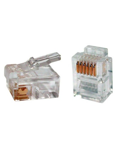 PLUG-6P6C-P-C2-100 (100 шт). Разъем RJ-12. Hyperline в Раменском