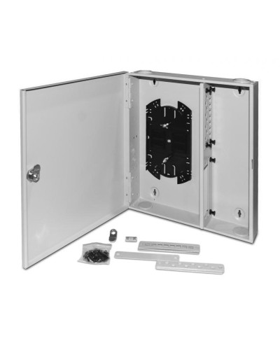 FO-WBX-4xSLT-W140H42-32UN-GY. Кросс оптический настенный. Hyperline в Раменском