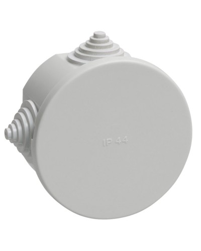 Коробка распаячная КМ41237 D75х40 открытой проводки IP44 4 гермоввода серая (UKO11-075-040-000-K41-44). Коробка распаячная безгалогенная (HF). IEK в Раменском