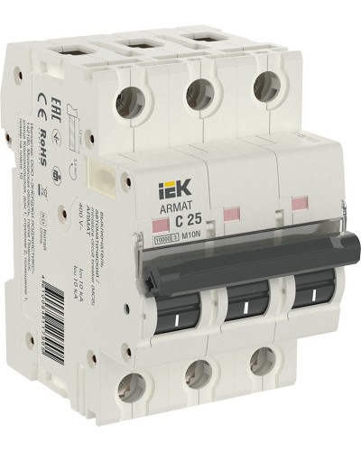 M10N 3P C 25А 10кА ARMAT (AR-M10N-3-C025). Автоматический выключатель. IEK в Раменском