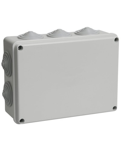 Коробка распаячная КМ41244 190х140х70 открытой проводки IP55 10 гермовводов серая (UKO11-190-140-070-K41-55). Коробка распаячная безгалогенная (HF). IEK в Раменском