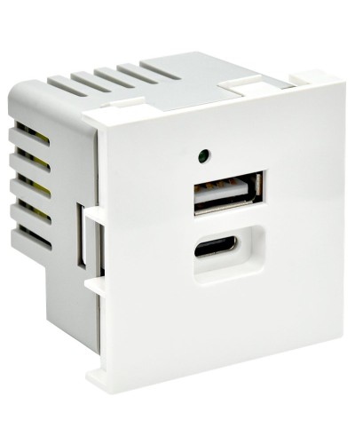 Розетка USB A+C 4,2А PRIMER РКЮ-25-40-П белый IEK (PR-KK40D-RU-0-2-AC-K01). Розетка USB. IEK в Раменском