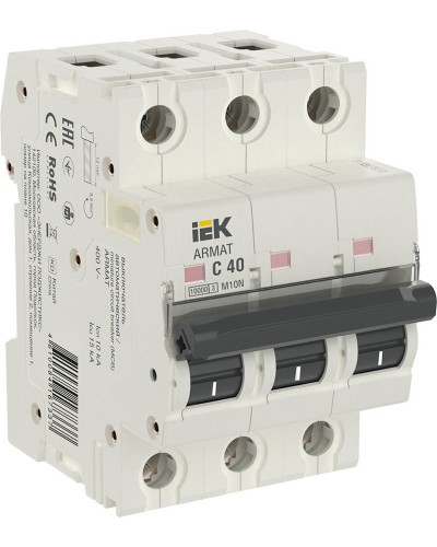 M10N 3P C 40А 10кА ARMAT (AR-M10N-3-C040). Автоматический выключатель. IEK в Раменском