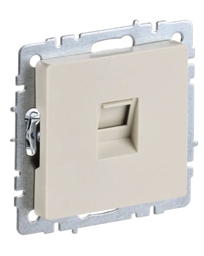 Розетка RJ45 РК10-БрКр кат.5E бежевый BRITE (BR-K10-1-K10). Розетка компьютерная. IEK в Раменском