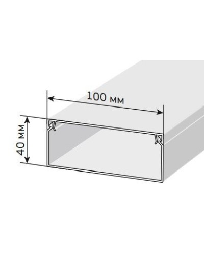 Короб 100х40 ЭЛЕКОР (CKK10-100-040-1-K01). Кабель-канал с двойным замком. IEK в Раменском