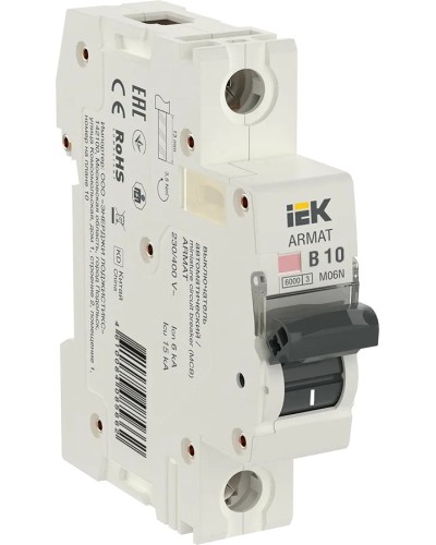 M06N 1P B 10А 6кА ARMAT (AR-M06N-1-B010). Автоматический выключатель. IEK в Раменском