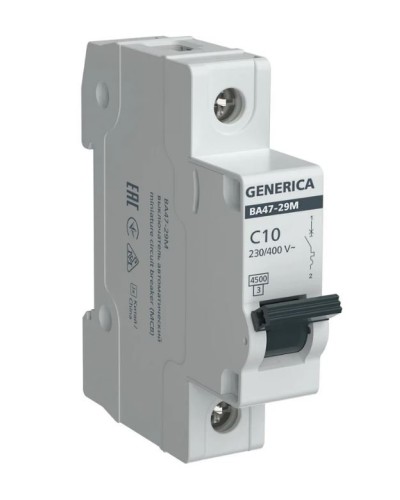 GENERICA ВА47-29М 1P C 10А 4,5кА (MVA21-1-010-C-G). Автоматический выключатель. IEK в Раменском