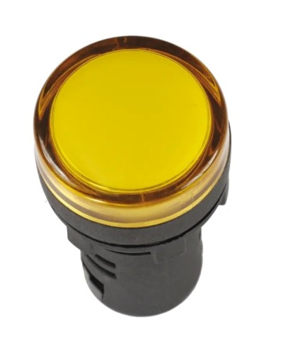 Лампа AD22DS (LED) матрица D22 мм желтый 12В AC/DC желтый (BLS10-ADDS-012-K05). Светосигнальный индикатор. IEK в Раменском