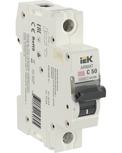 M10N 1P C 50А 10кА ARMAT (AR-M10N-1-C050). Автоматический выключатель. IEK в Раменском
