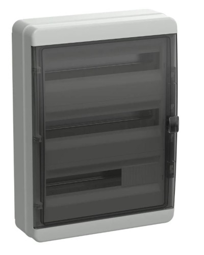 Корпус пластиковый КМПн-54 IP65 TEKFOR (TF5-KP72-N-54-65-K03-K02). Корпус модульный пластиковый черная прозрачная дверь. IEK в Раменском