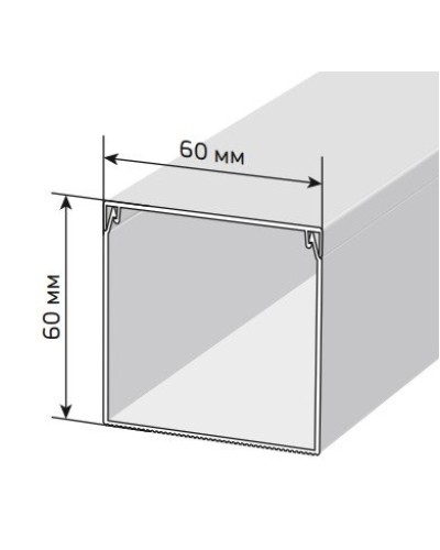 Короб 60х60 ЭЛЕКОР (CKK10-060-060-1-K01). Кабель-канал с двойным замком. IEK в Раменском
