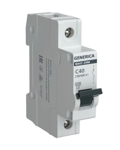 GENERICA ВА47-29М 1P C 40А 4,5кА (MVA21-1-040-C-G). Автоматический выключатель. IEK в Раменском
