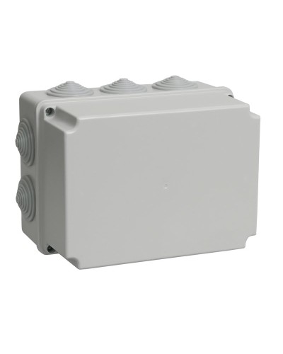 Коробка распаячная КМ41245 190х140х120 открытой проводки IP44 10 гермовводов серая (UKO10-190-140-120-K41-44). Коробка распаячная безгалогенная (HF). IEK в Раменском