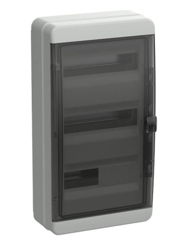 Корпус пластиковый КМПн-36 IP65 TEKFOR (TF5-KP72-N-36-65-K03-K02). Корпус модульный пластиковый черная прозрачная дверь. IEK в Раменском