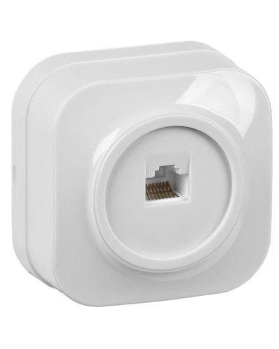 Розетка RJ45 кат.5E о/у РК10-ХБ белый IEK GLORY (EKH10-K01). Розетка компьютерная. IEK в Раменском