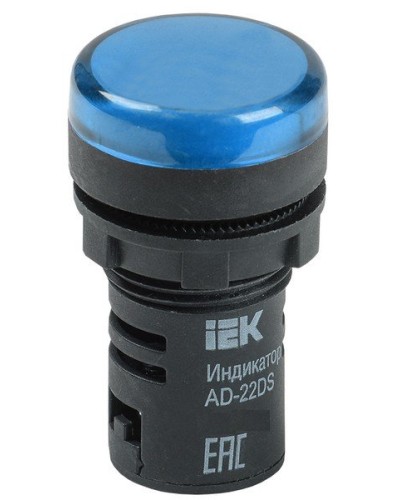 Лампа AD22DS (LED)матрица D22мм синий 230В (BLS10-ADDS-230-K07). Светосигнальный индикатор. IEK в Раменском