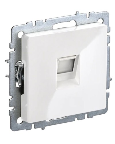 Розетка RJ45 РК10-БрБ кат.5E, белая BRITE (BR-K10-1-K01). Розетка компьютерная. IEK в Раменском
