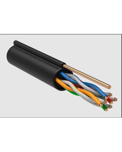 GENERICA U/UTP 5E 24AWG 4PR LDPE трос черный (BC3-C5E04-159-305-R-G). Кабель «витая пара» (LAN) для структурированных систем связи. IEK в Раменском