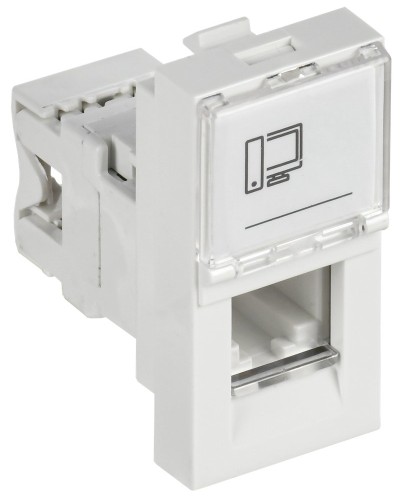 Розетка RJ45 кат.6 PRIMER РКИ-10-00-П-6 белый IEK (PR-KK40D-RI-0-1-C06U-K01). Розетка RJ-45. IEK в Раменском