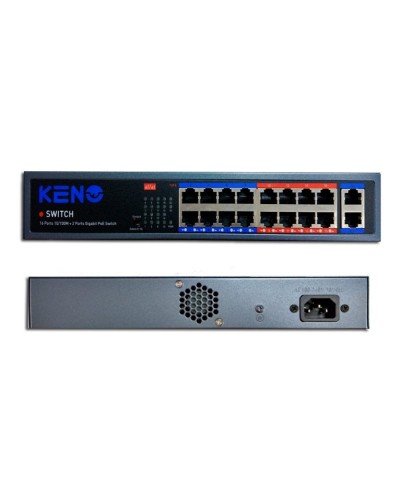 KN-SW1602POE+. Коммутатор с питанием по PoE. KENO в Раменском