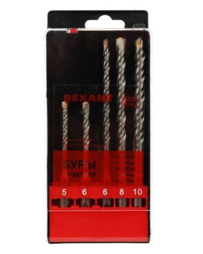 Набор буров, бетон 5-6х110, 6-8-10х160 мм, 5 шт, SDS PLUS Kranz (KR-91-0406): Аксессуар для электроинструмента в Раменском